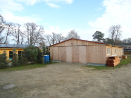 Neue Lager- und Abbundhalle